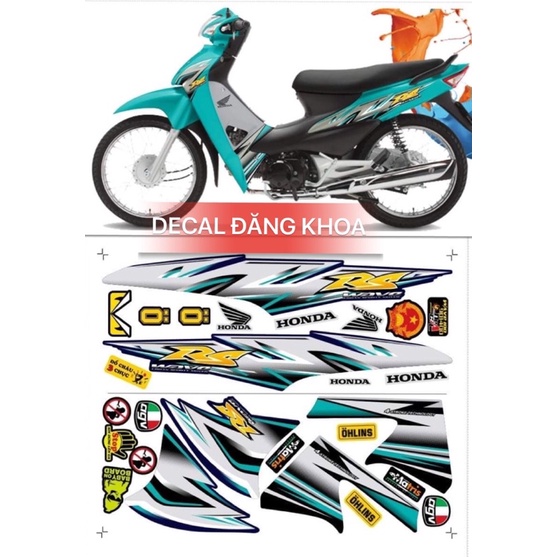 (Nhiều màu) Tem xe WAVE (50cc-100cc) RS FULL bộ tem chống phai màu