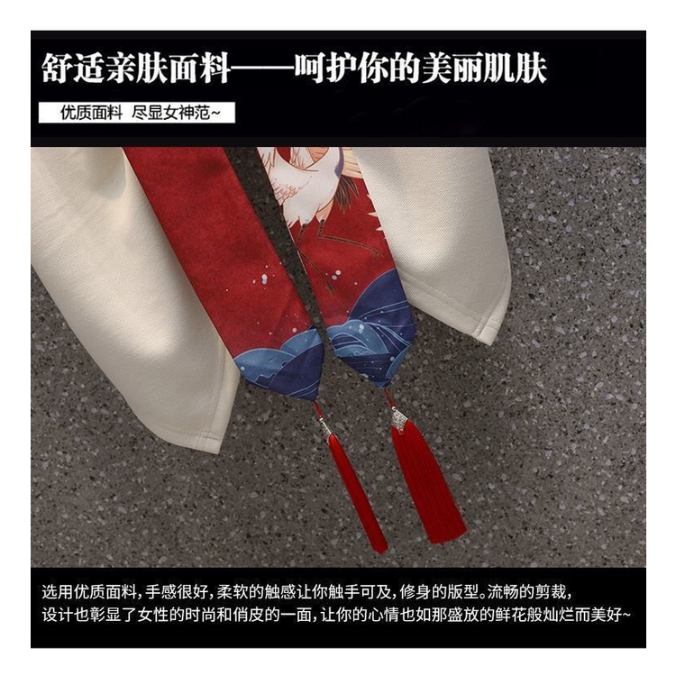 Áo thun tay ngắn dáng rộng đính nơ phong cách Trung Hoa độc đáo cổ điển