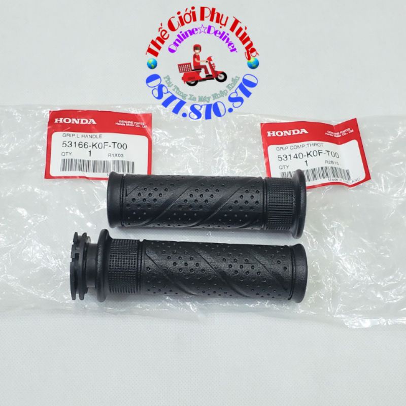 Cặp bao tay Cub 125 dùng chung nhiều loại xe zin Honda Thái Lan - 53166-K0F-T00/ 53140-K0F-T00