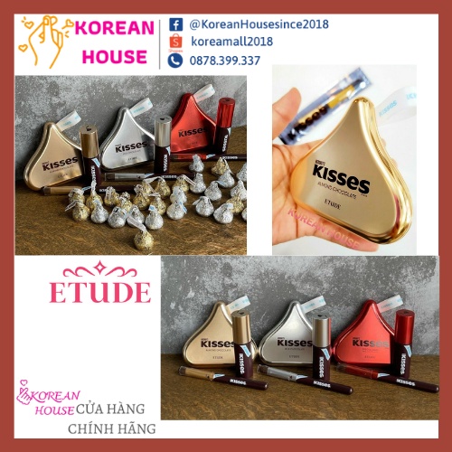 (Chính hãng có bill) PHẤN MẮT KISSES X ETUDE HOUSE PLAY COLOR EYES_Tặng kèm cọ + túi pouch