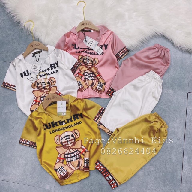 Bộ lụa gấu (18-30kg) cho bé gái
