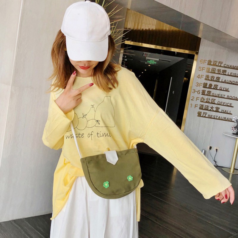 Túi Xách Nữ Vải Bố Thêu Hoa Xinh Xắn