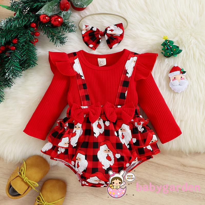 Set Áo Liền Quần &amp; Băng Đô Quấn Đầu Cho Bé Gái 3-18 Tháng Tuổi