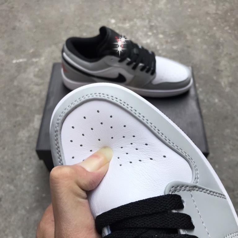 Giày Air Jordan 1 Low Smoke Grey, Giày thể thao JD1 Xám thấp thêu chỉ đỏ nam nữ. Store HN | BigBuy360 - bigbuy360.vn
