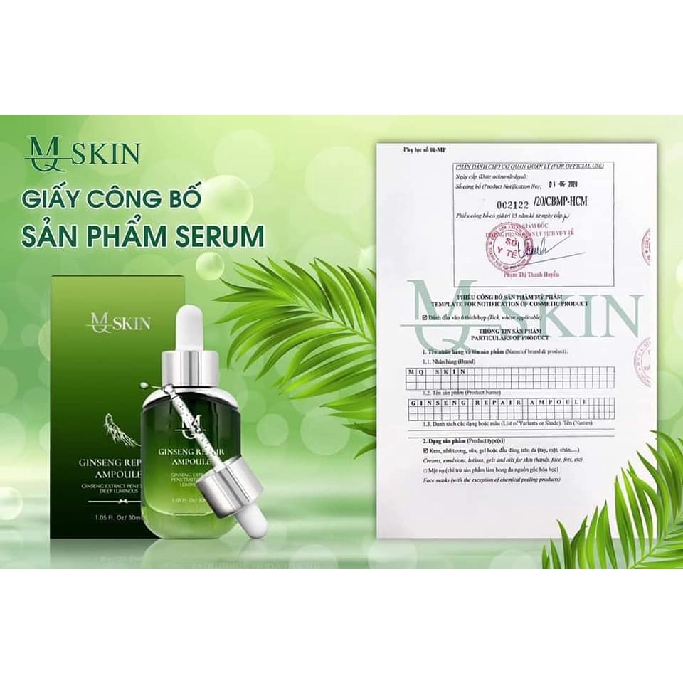 Serum căng bóng da nhân sâm MQ Skin - Serum căng bóng MQSkin - Ginseng repair ampoule