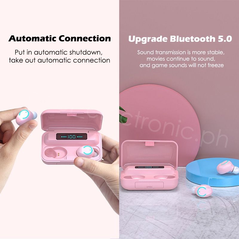 Tai Nghe Bluetooth 5.0 Không Dây F9-9 Màu Sắc Macaron | BigBuy360 - bigbuy360.vn