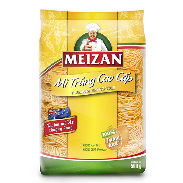 Mì trứng cao cấp Meizan gói 250g hsd 2021