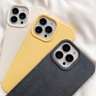 Rơm Lúa Mì Thân Thiện Với Môi Trường Silicon Mềm Ốp Lưng Điện Thoại iPhone 15 16 17 13 14 Pro Max Ốp Lưng Cho iPhone 14 Max Chống Sốc Matte Cover
