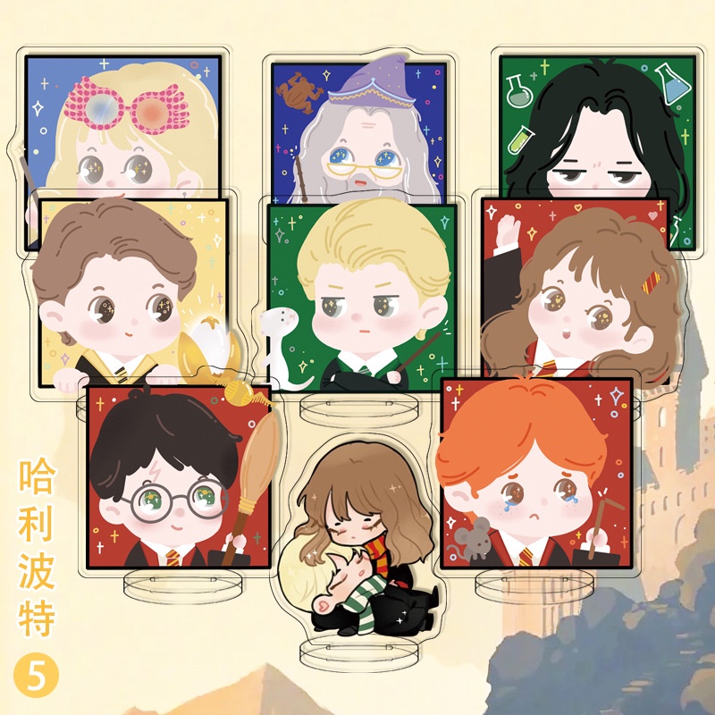 Bộ 9 Mô Hình Harry Potter Hoạt Hình Mini Bằng Acrylic Trang Trí Nhà Cửa 8