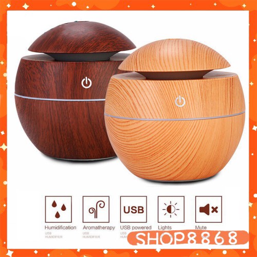 Máy Phun Sương Tạo Ẩm Khuếch Tán Tinh Dầu Vân Gỗ Nhỏ Xinh ( màu ngẫu nhiên ) - shop8868