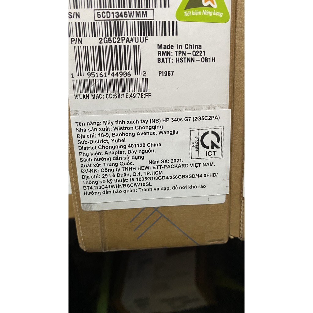 Laptop HP 340s G7 i5 1035G1/8GB/256GB/14.0FHD/Win 10 | BigBuy360 - bigbuy360.vn