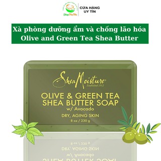 Xà phòng Shea Moisture dưỡng da ngừa lão hóa Olive and Green Tea 230g.