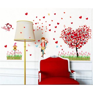 [ SIÊU SOCK ] Decal dán tường xe đạp tình yêu ( 1m6*1m4)