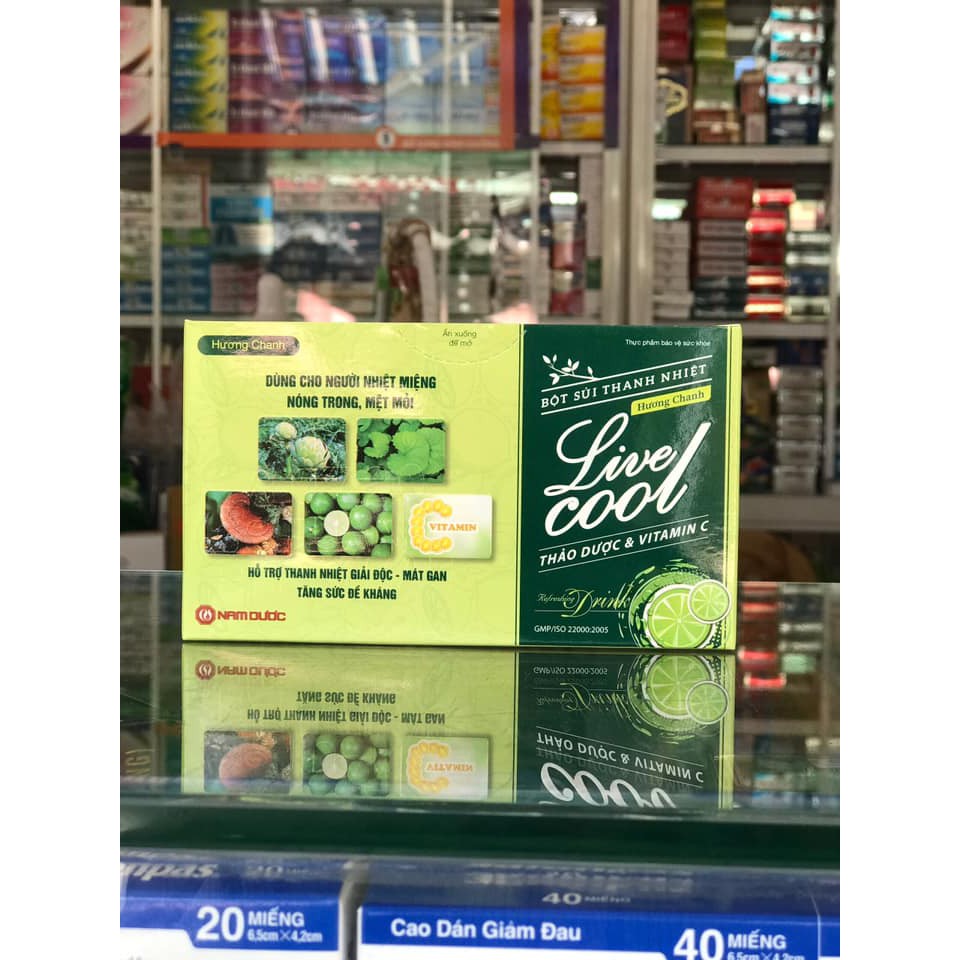 Bột Sủi Thanh Nhiệt Live Cool (Hương Chanh) dùng cho người nhiệt miệng nóng trong & mệt mỏi - Coastlinecare Pharmacy