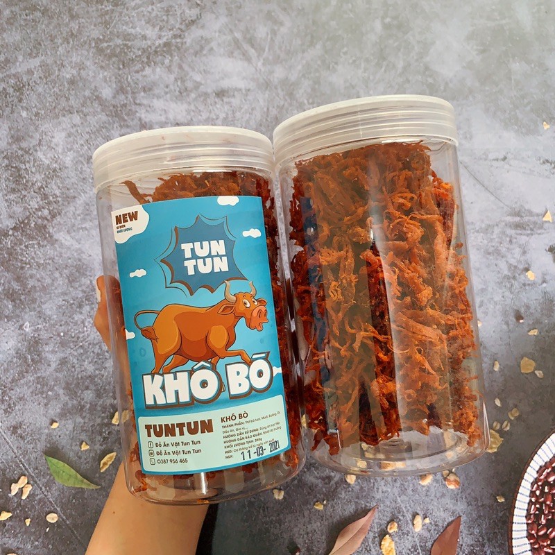 [Mã GROXUAN1 giảm 8% đơn 150K] Khô bò xé sợi loại ngon, hũ pet 250g | TunTun - Thế Giới Đồ Ăn Vặt - Đồ Ăn Vặt Hà Nội | BigBuy360 - bigbuy360.vn