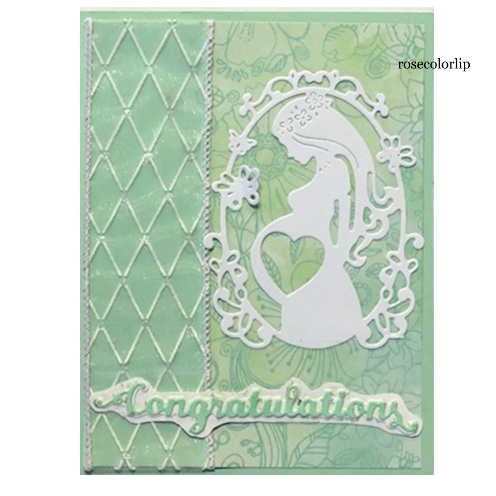 RC Khuôn Cắt Giấy Làm Từ Kim Loại Hình Cô Gái Cách Điệu Trang Trí Scrapbook