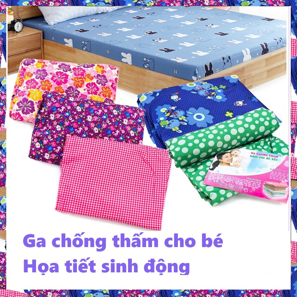 Ga trải giường chống thấm cho bé họa tiết đẹp