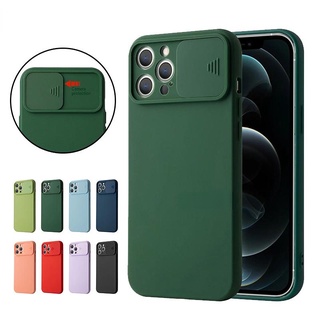 Ốp Điện Thoại Silicon Có Nắp Trượt Bảo Vệ Camera Cho Iphone 13 Pro 11 12 13pro Max Mini Iphone13 12pro