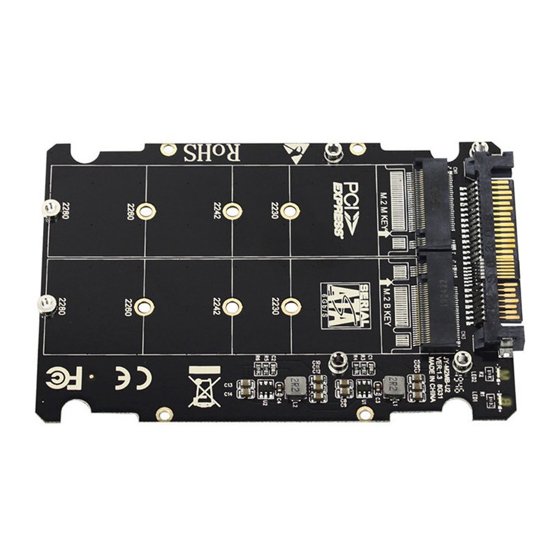 2 in 1 M.2 NVMe SATA U2PCB M.2 NVME SSD Key M Key B SSD to U.2 SFF-8639 Adapter PCIe M2 Converter Desktop Computer Parts