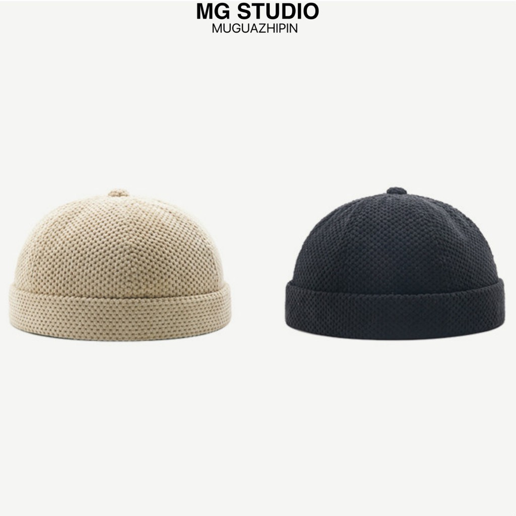 Mũ Nồi Tròn MG STUDIO Cotton Phối Vải Lưới Kiểu Dáng Đơn Giản Thời Trang