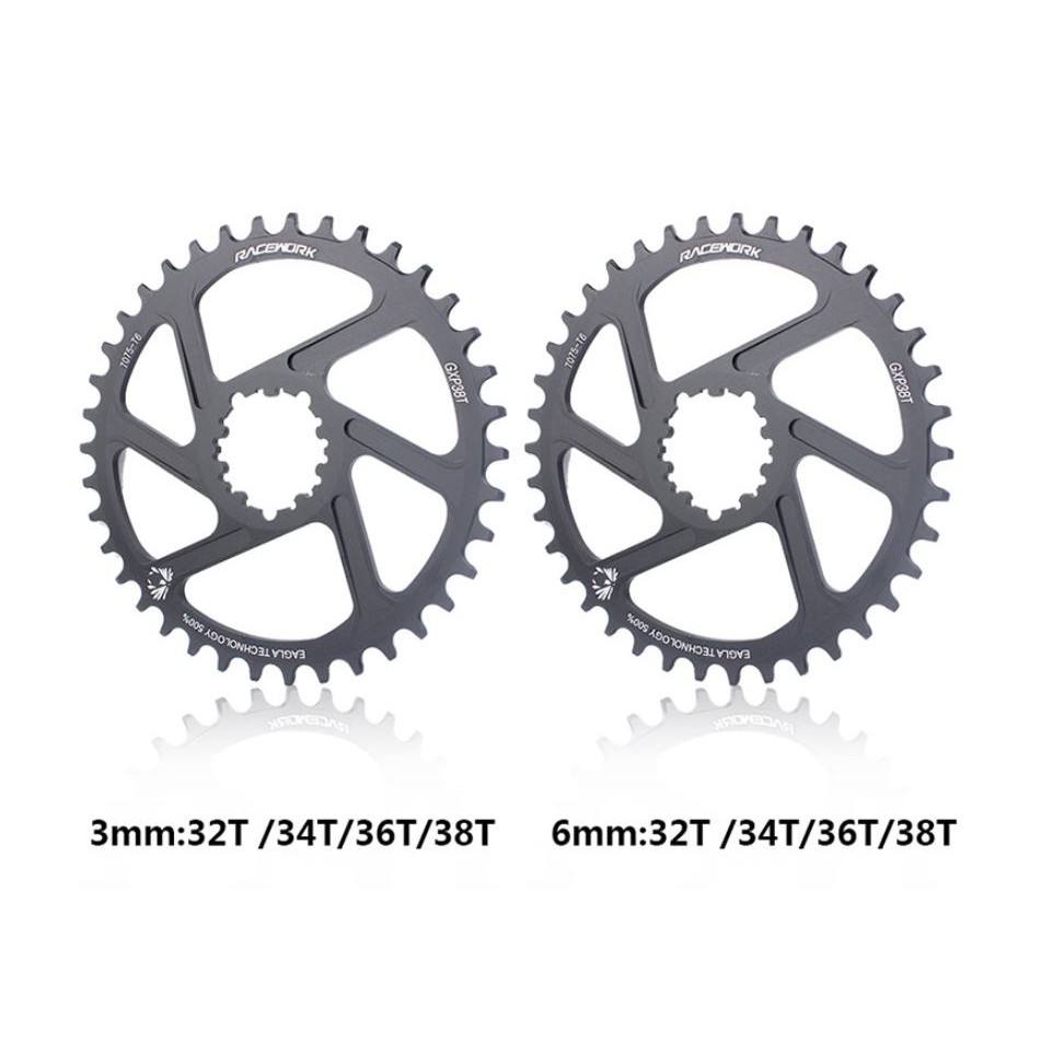 Dĩa Xe Đạp RaceWork GXP 3mm / 6mm 32 / 34 / 36 / 38T