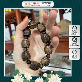 Vòng tay trầm hương phong thủy - trầm hương sánh chìm, hương thơm tự nhiên, mùi thơm vĩnh viễn vtth41