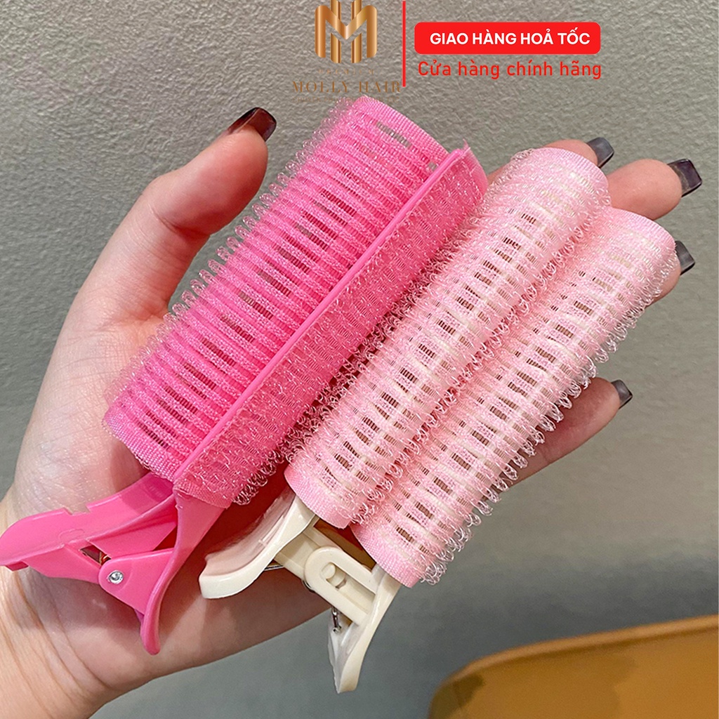 Kẹp phồng chân tóc mái tự dính, uốn mái thưa Hàn Quốc Mollyhair