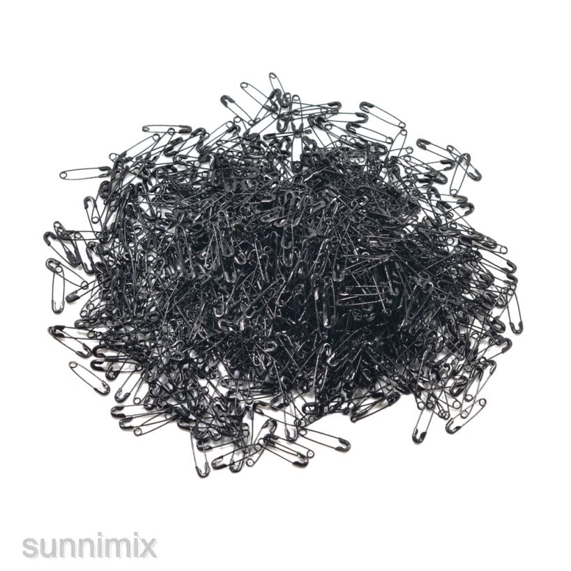 Set 1000 Ghim Cài Áo Mini 19mm Màu Đen Tiện Dụng