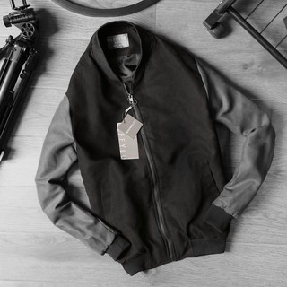 Áo khoác bomber da lộn 2 màu
