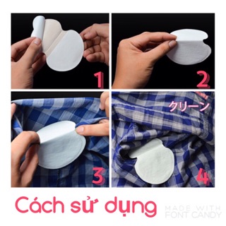 Miếng dán thấm mồ hôi nách khử mùi hiệu quả (Túi 2 miếng)