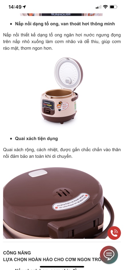 [Chính Hãng] Nồi Cơm Điện 1.0L Xinh Yêu Hàng Cao Cấp Sunhouse Toả Nhiệt 3 Chiều