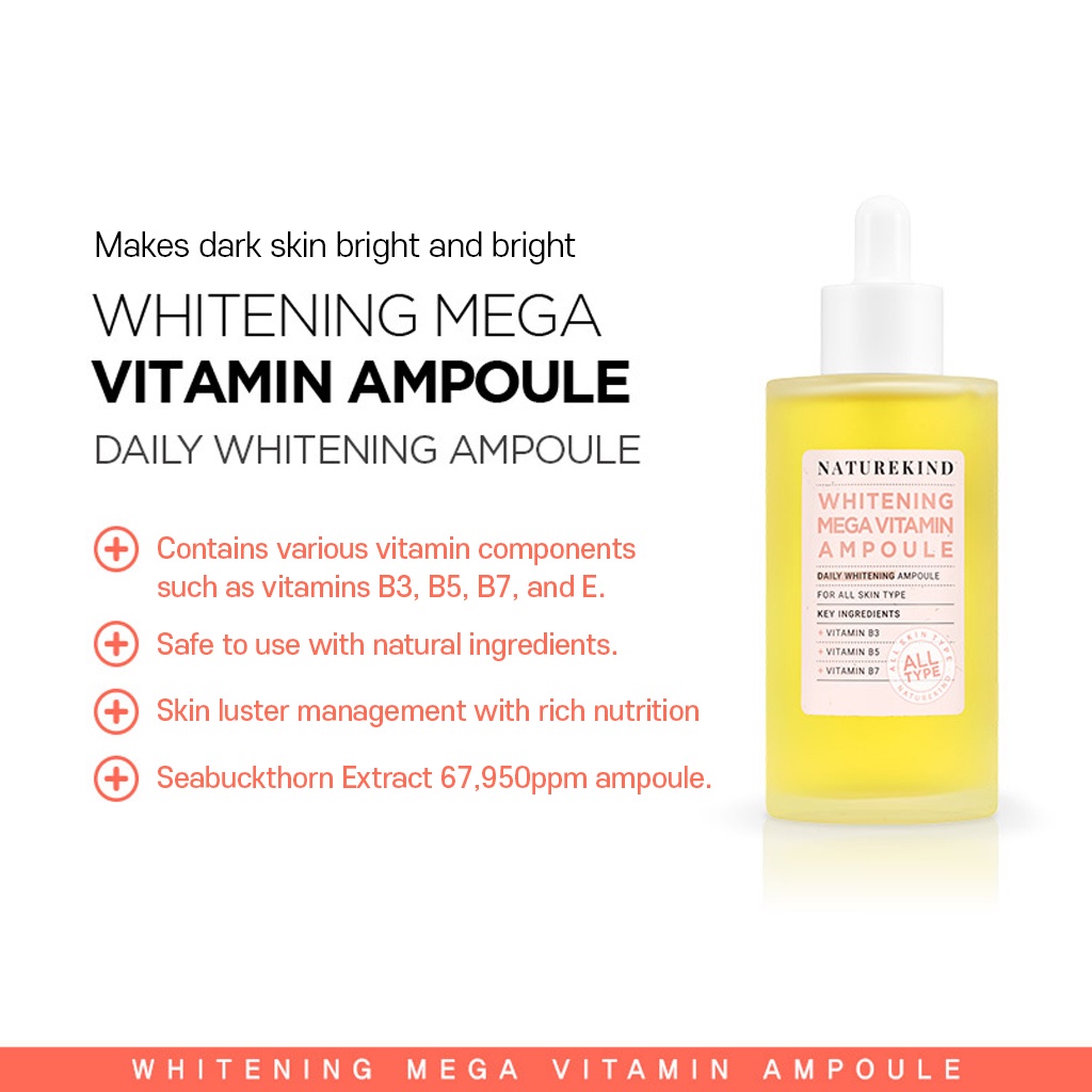 Naturekind -  Whitening Mega Vitamin Ampoule  / Vitamin Làm Trắng Da