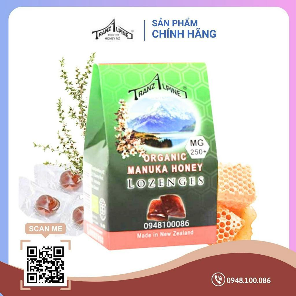 Kẹo mật ong Manuka Organic Manuka Honey Lozenges MG250+  -TranzAlpineHoney