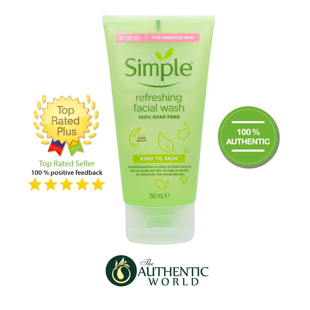 [SẴN] Simple - Sữa rửa mặt xanh lá (Facial wash) 150ml