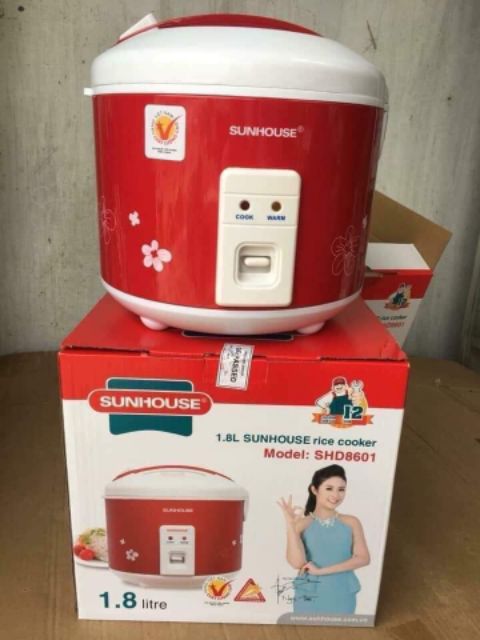 NỒI CƠM ĐIỆN 1.8l SUNHOUSE SHD8601( BH 12 THÁNG)