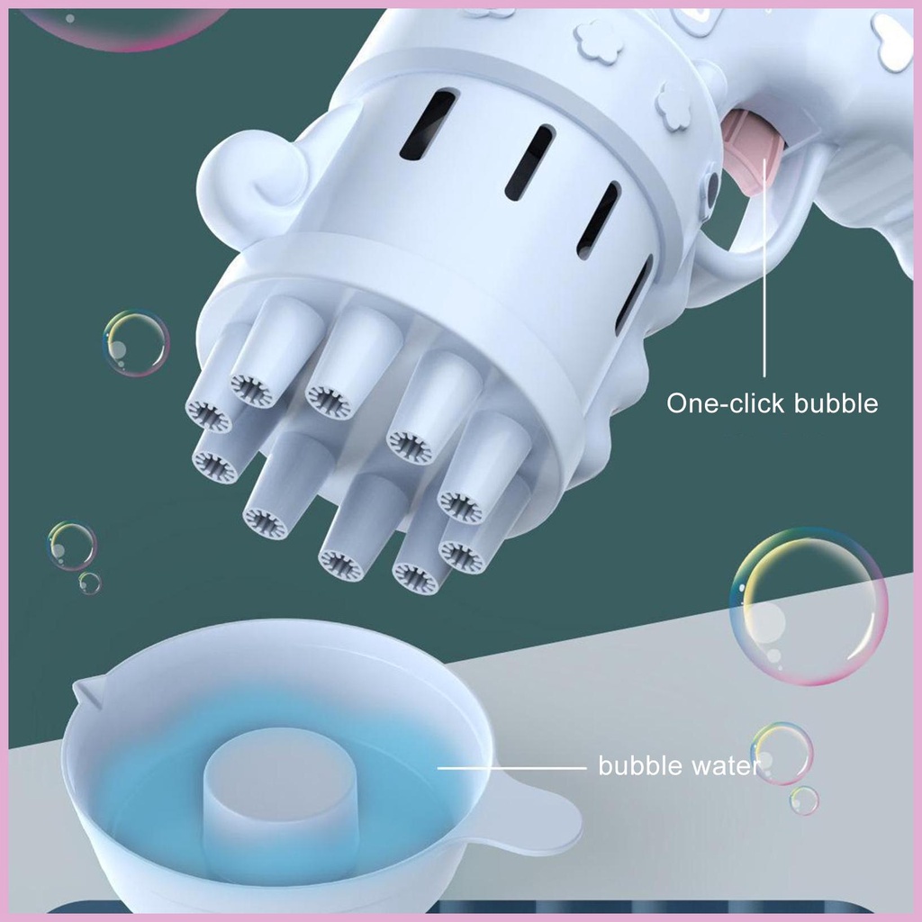 Đồ Chơi Máy Thổi Bong Bóng 10 Lỗ Vui Nhộn Cho Trẻ Em