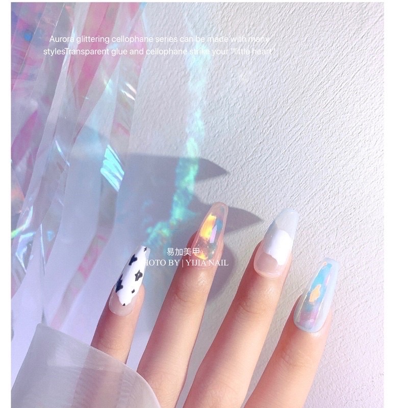 Giấy thuỷ tinh ,bóng kính trang trí nail / móng tay