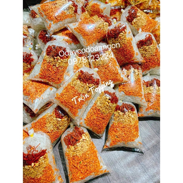 Bánh Tráng Thập Cẩm Nước Sốt Bò Cay  Bánh Tráng Trộn Full Topping - Ăn Vặt Ngon
