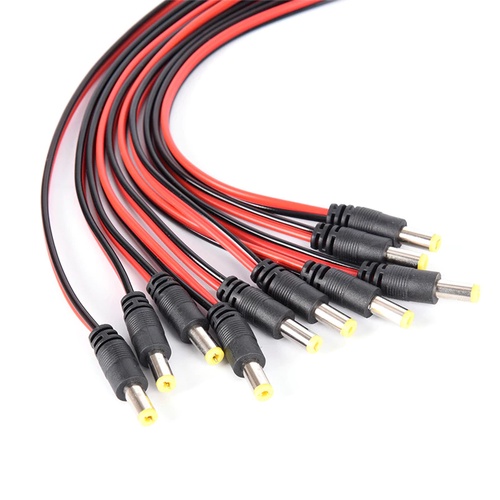 Bộ 10 Dây Nguồn DC Jack Đực và 10 Dây Nguồn DC Jack Cái 5.5x2.1mm - Loại Tốt