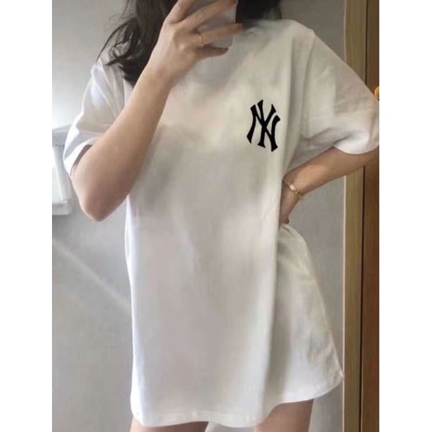 Áo thun Tay Lỡ Unisex TRENDING SHIRT OVERSIZED NY LOGO, Áo Phông Nam Nữ Form Rộng, có hình ảnh video thật D101
