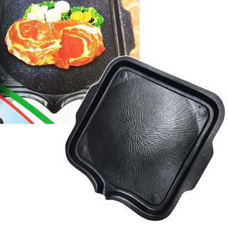 Khay nướng Vuông đáy bằng gang phủ men chống dính cao cấp 32cm