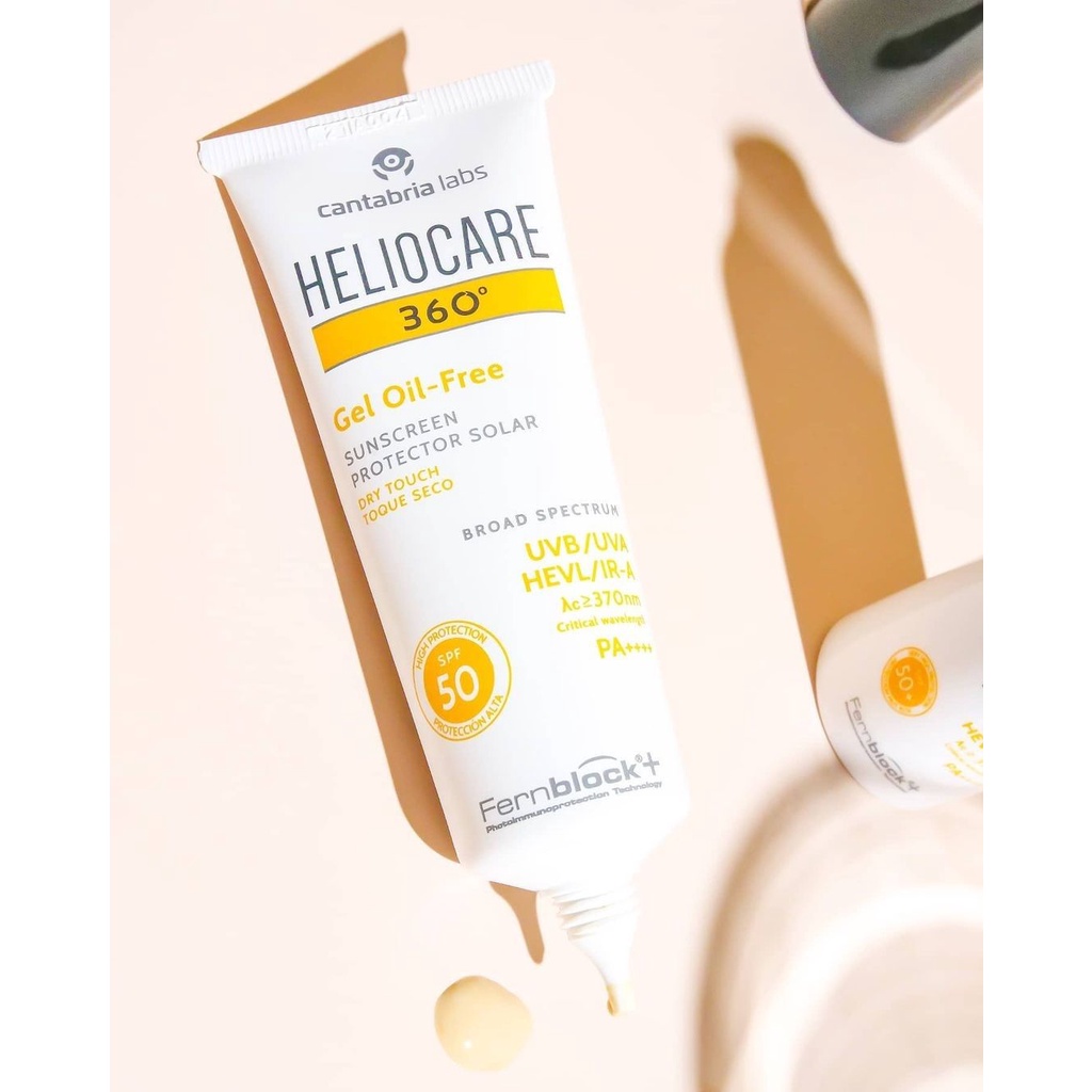 Kem chống nắng dạng gel Heliocare 360 gel oil free spf50 50ml TẶNG mặt nạ Sexylook (Nhập khẩu)