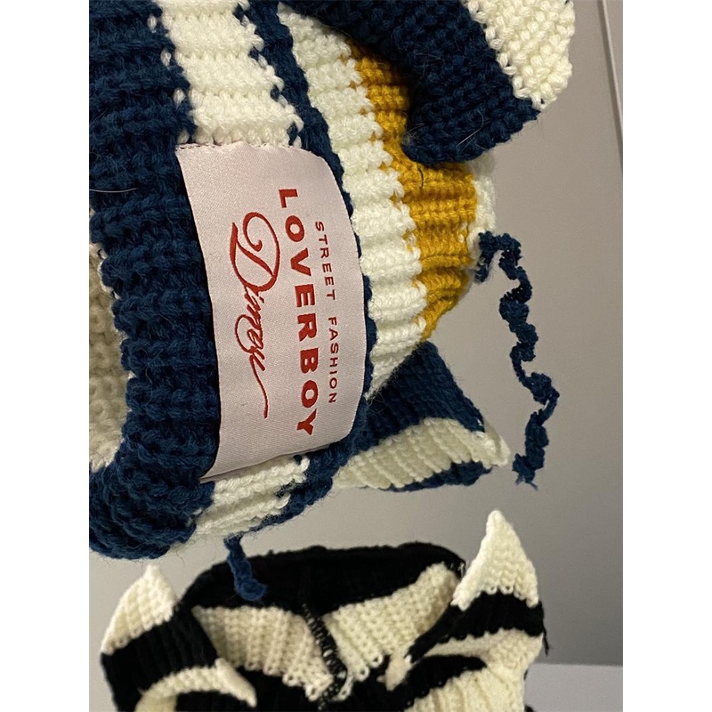 Mũ Len Dệt Kim Đính Tai Mèo / Heo Dễ Thương Thời Trang Thu Đông Cho Nữ