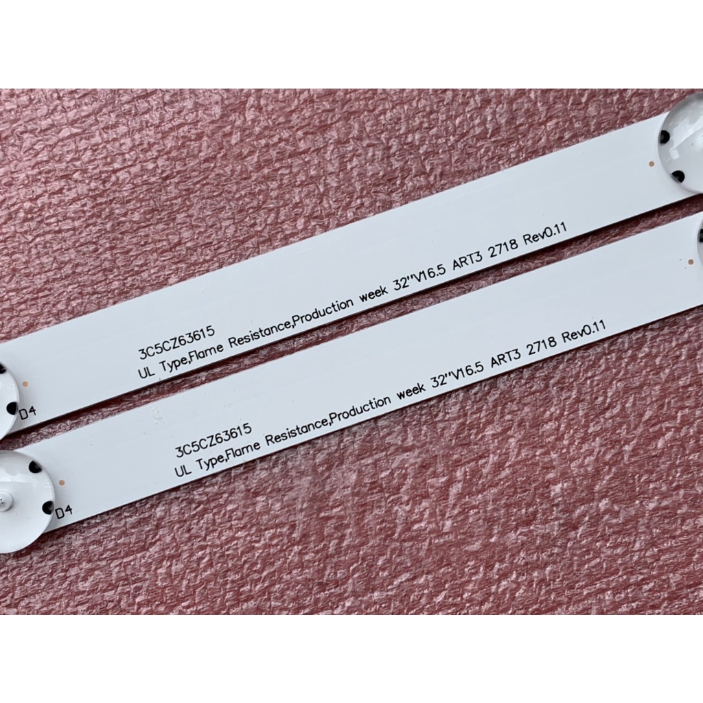THANH LED TIVI LG 32LH591D 32LJ571D 32''V16.5 ART3 2718 REV0.11 V16.5 32 DH MỚI 100%, BỘ 2 THANH, MỖI THANH 5 BÓNG 3V