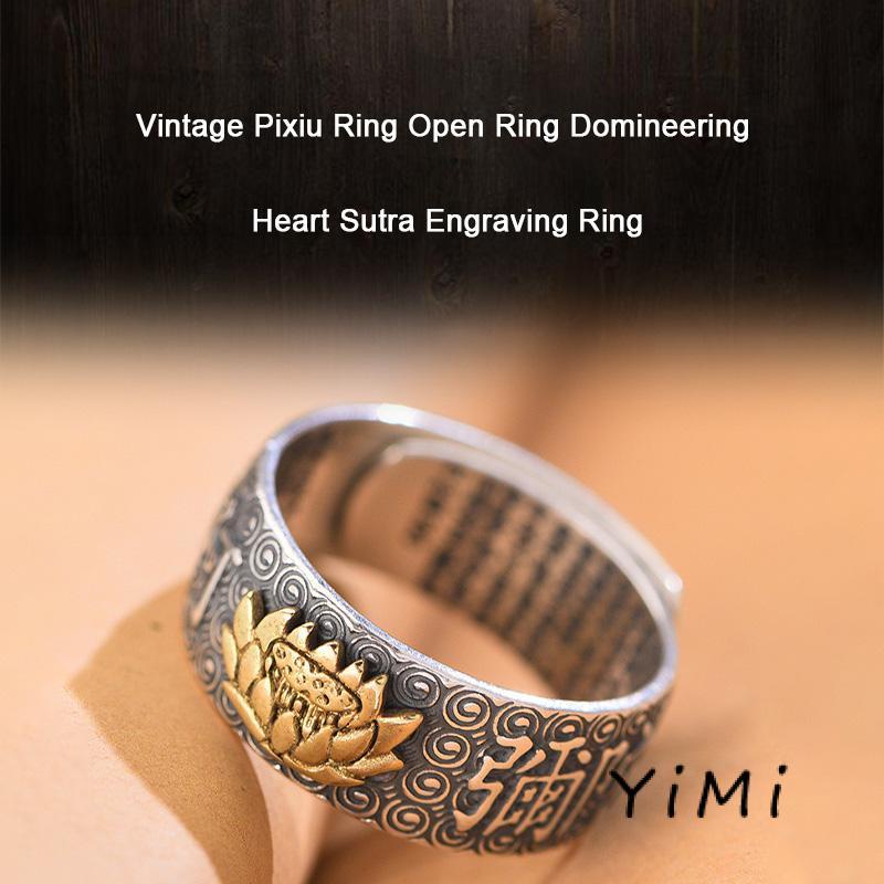 Nhẫn hở phong thủy Pixiu có thể điều chỉnh dành cho nam và nữ