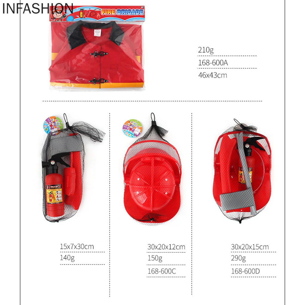 Bộ trang phục hóa thân lính cứu hỏa dễ thương cho bé