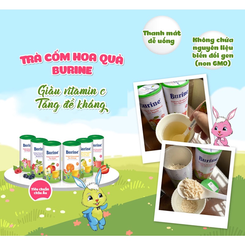 Trà cốm hoa quả HiPP Burine 200g bổ sung Vitamin C, tăng đề kháng