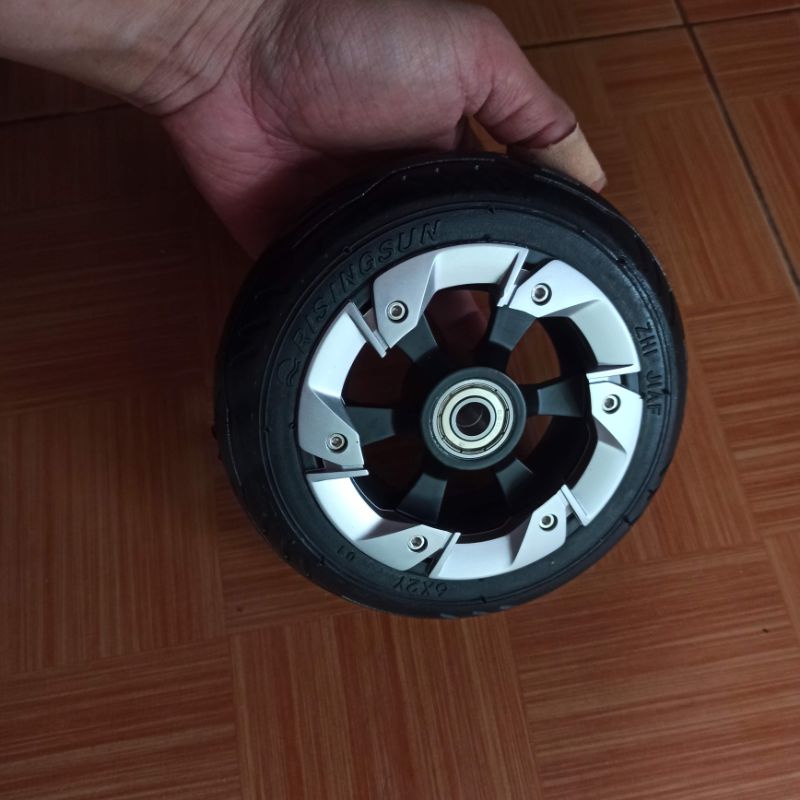 Combo 2 bánh xe scooter 6 inch vành nhôm