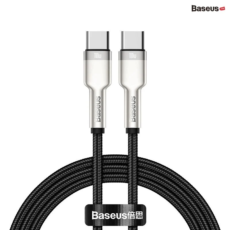 Cáp sạc siêu nhanh 100W Baseus Series Metal Data Cable Type-C to Type-C  Bảo hành 12 Tháng đổi mới- DLC Shop