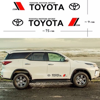 Bộ 2 Tem dán cửa xe ô tô Toy